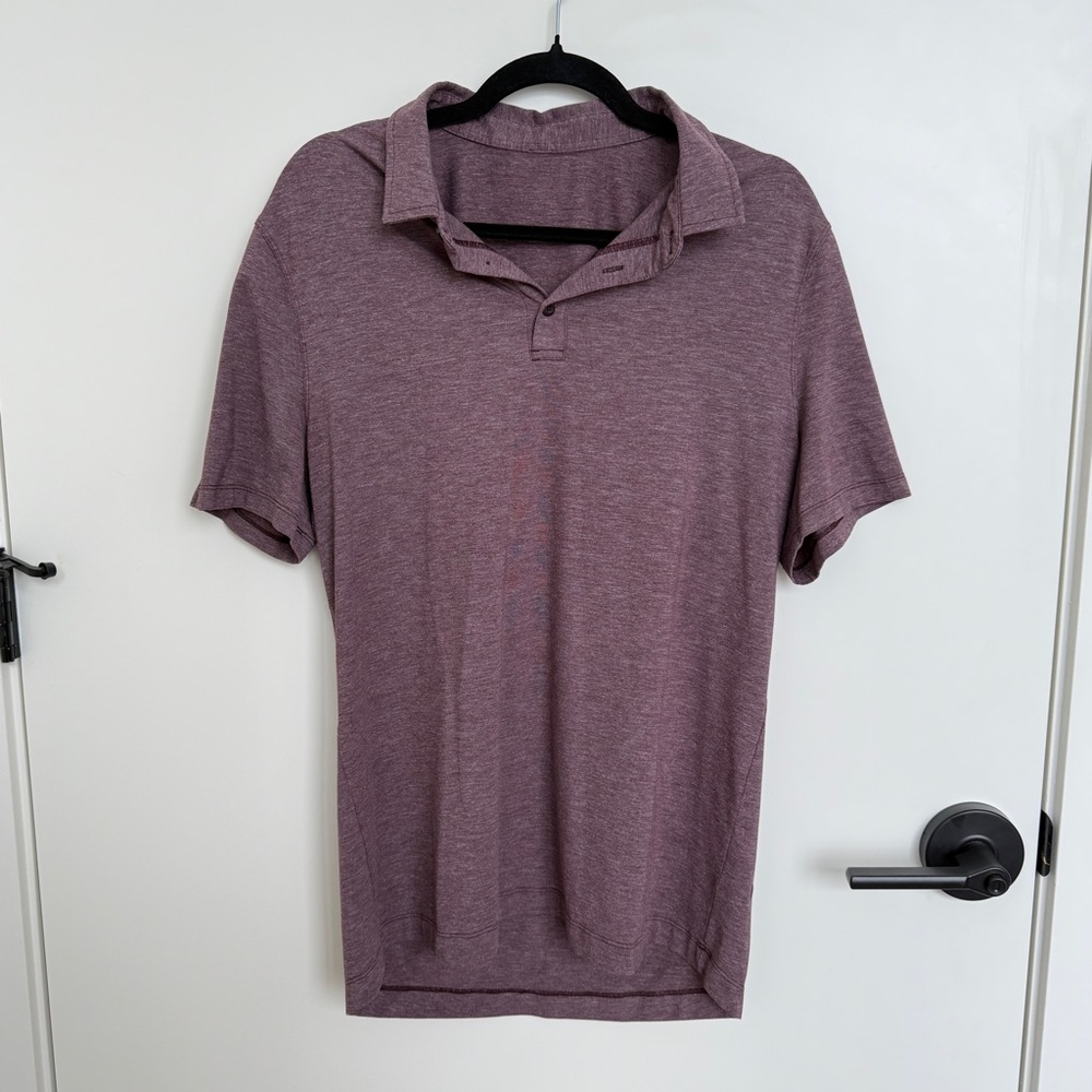 lululemon athletica Heathered Maroon Polo Shirt